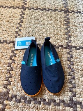 Native Kids Navy and Orange Slip-On Water Shoes